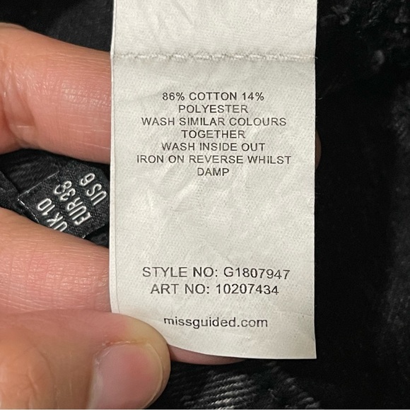 NWT Misguided Black Women High Rise Flap Pockets Cargo Jogger Jeans Size 6 - Picture 9 of 12